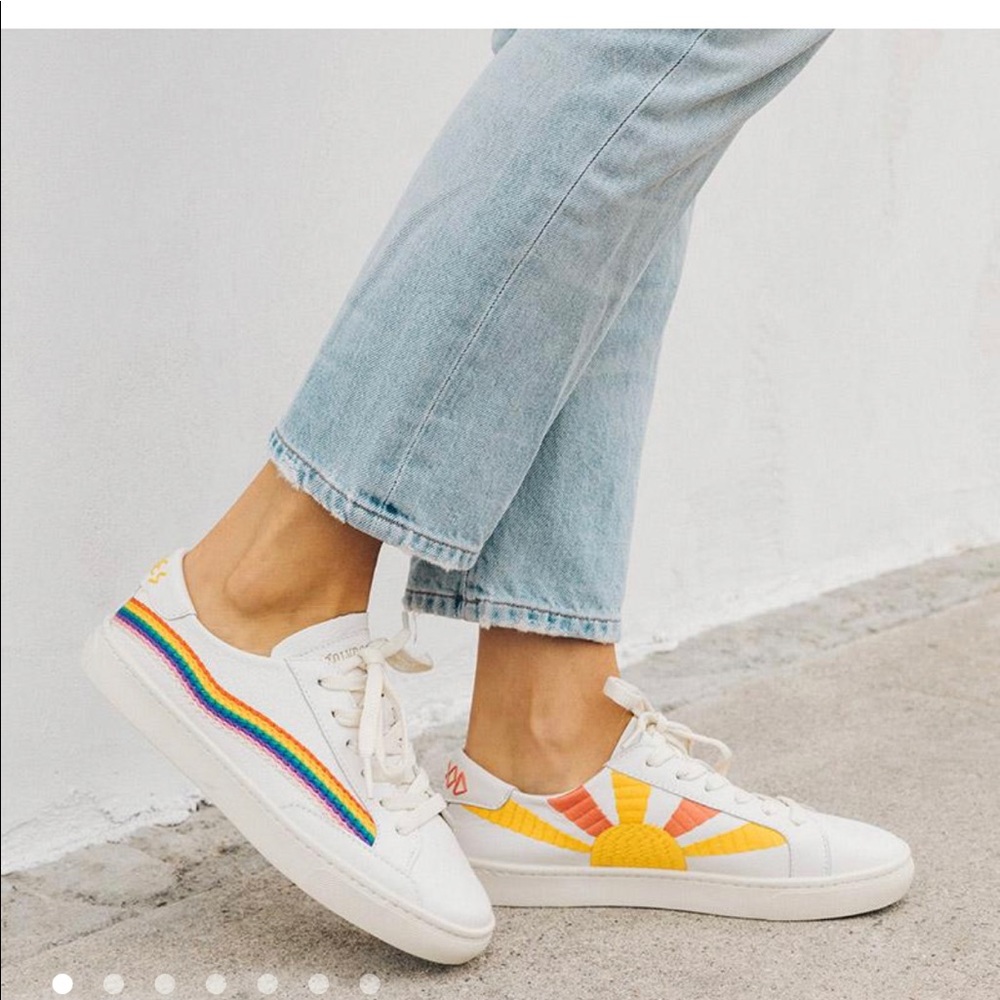 Leather white sneakers